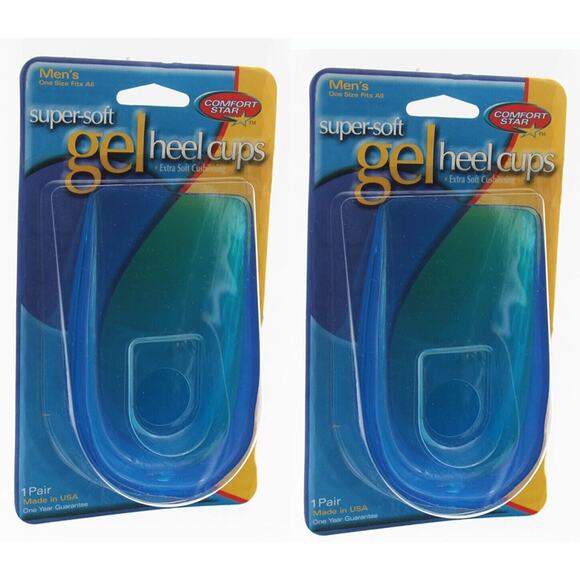 Men Heel Cup 2 Packs Comfort Star Men Heel Cups One Size - Picture 1 of 3